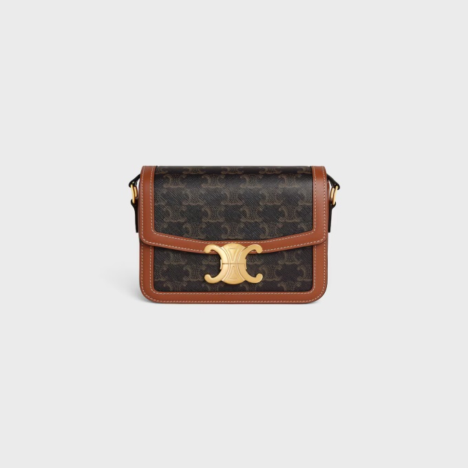 celine triomphe small canvas leather crossbody bag